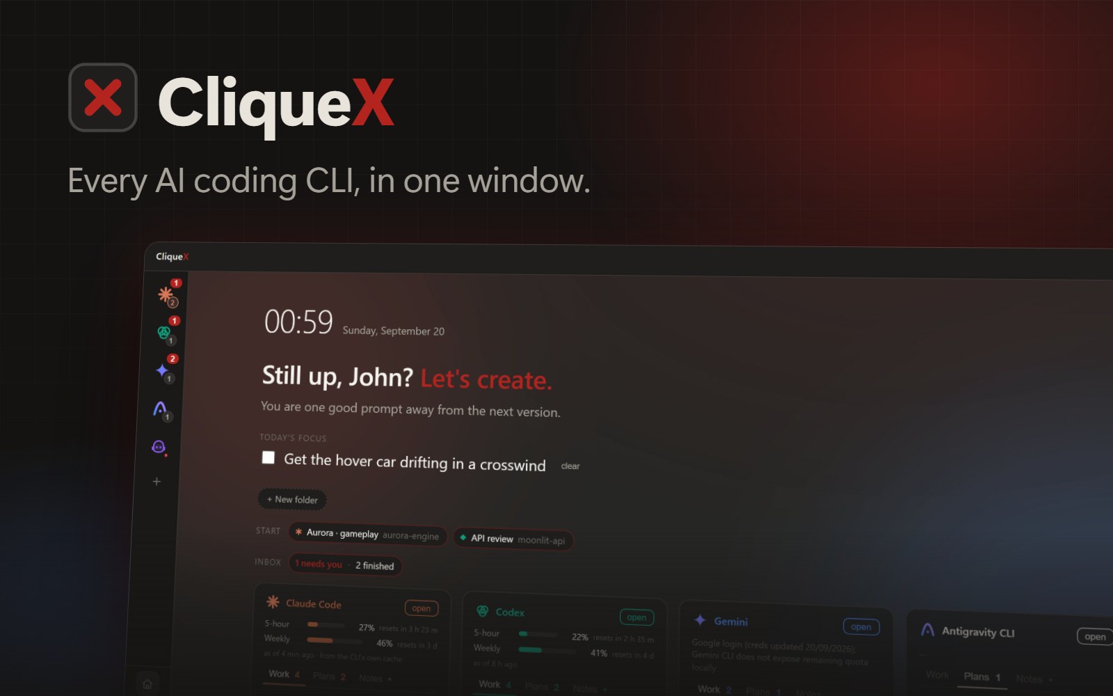 CliqueX: every AI coding CLI in one window